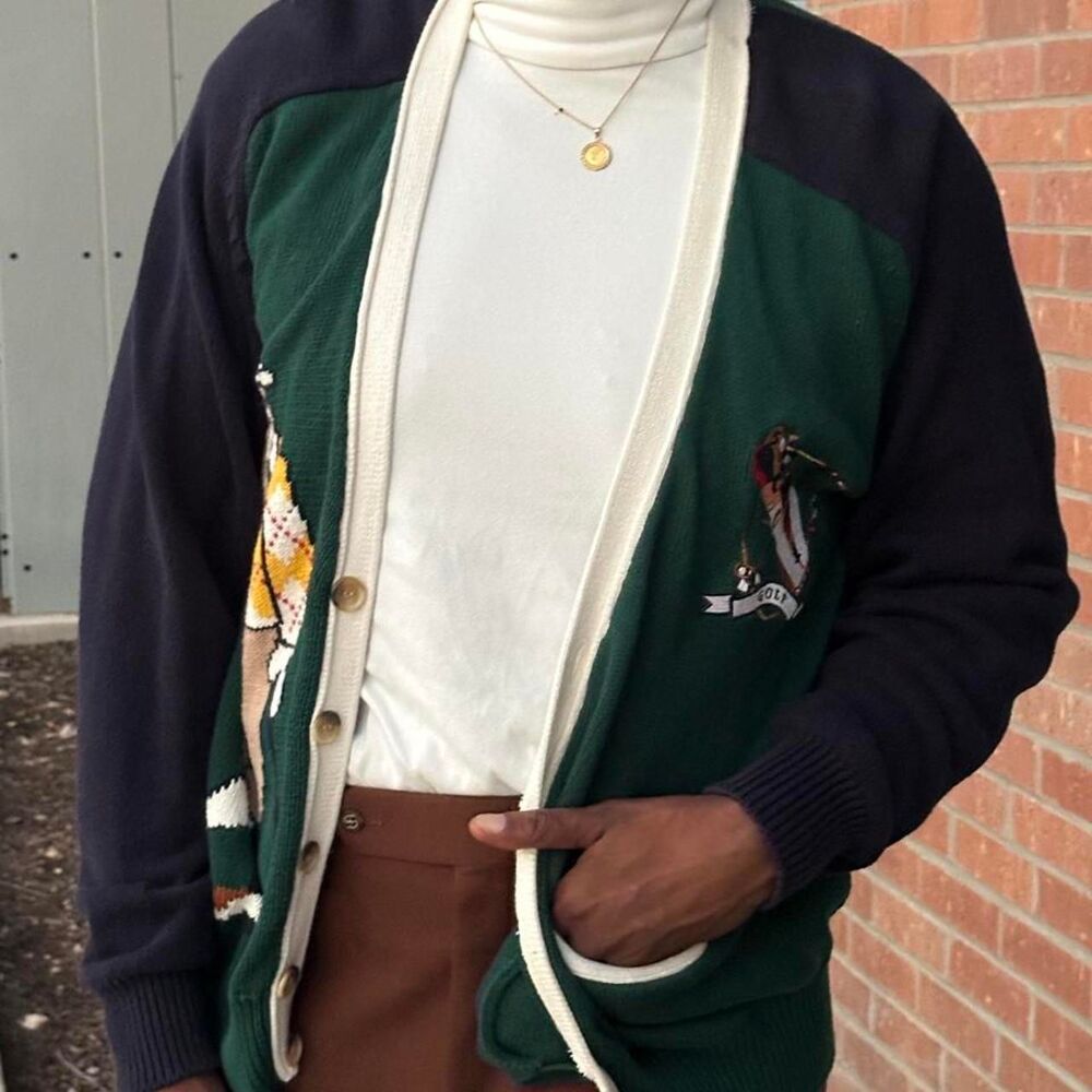 hathaway vintage 90s golf cardigan